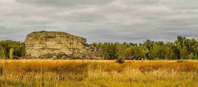 Pompeys Pillar northeast of Billings Montana