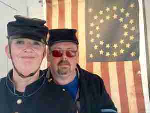 Eric and Roxie at Fort Hays, Kansas